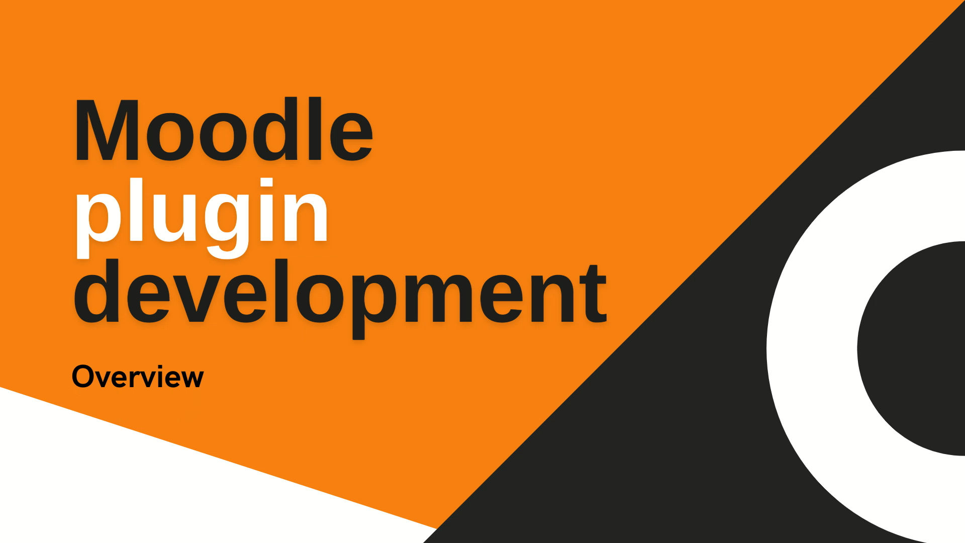 Moodle plugin development Overview